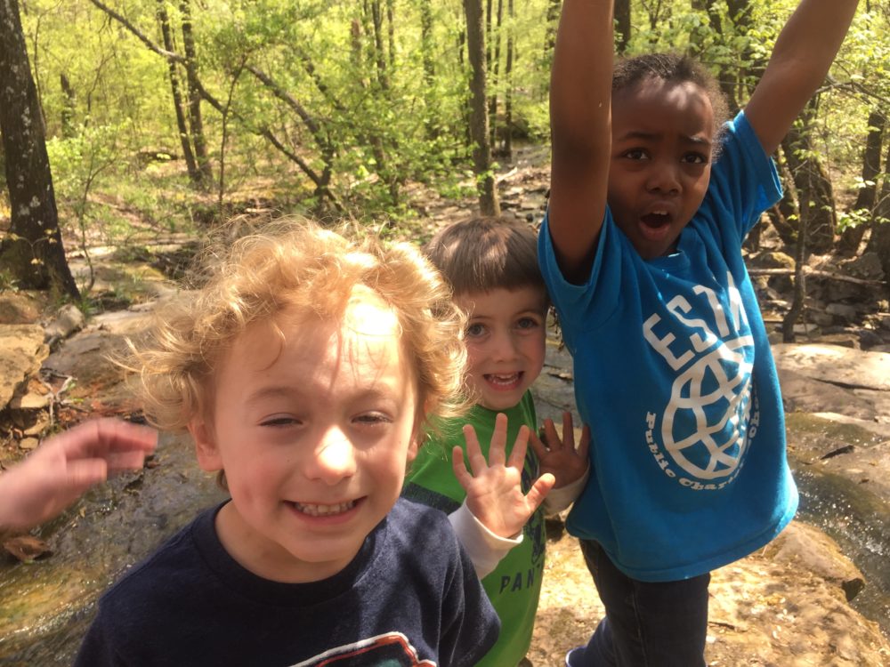 Kids enjoying the hike